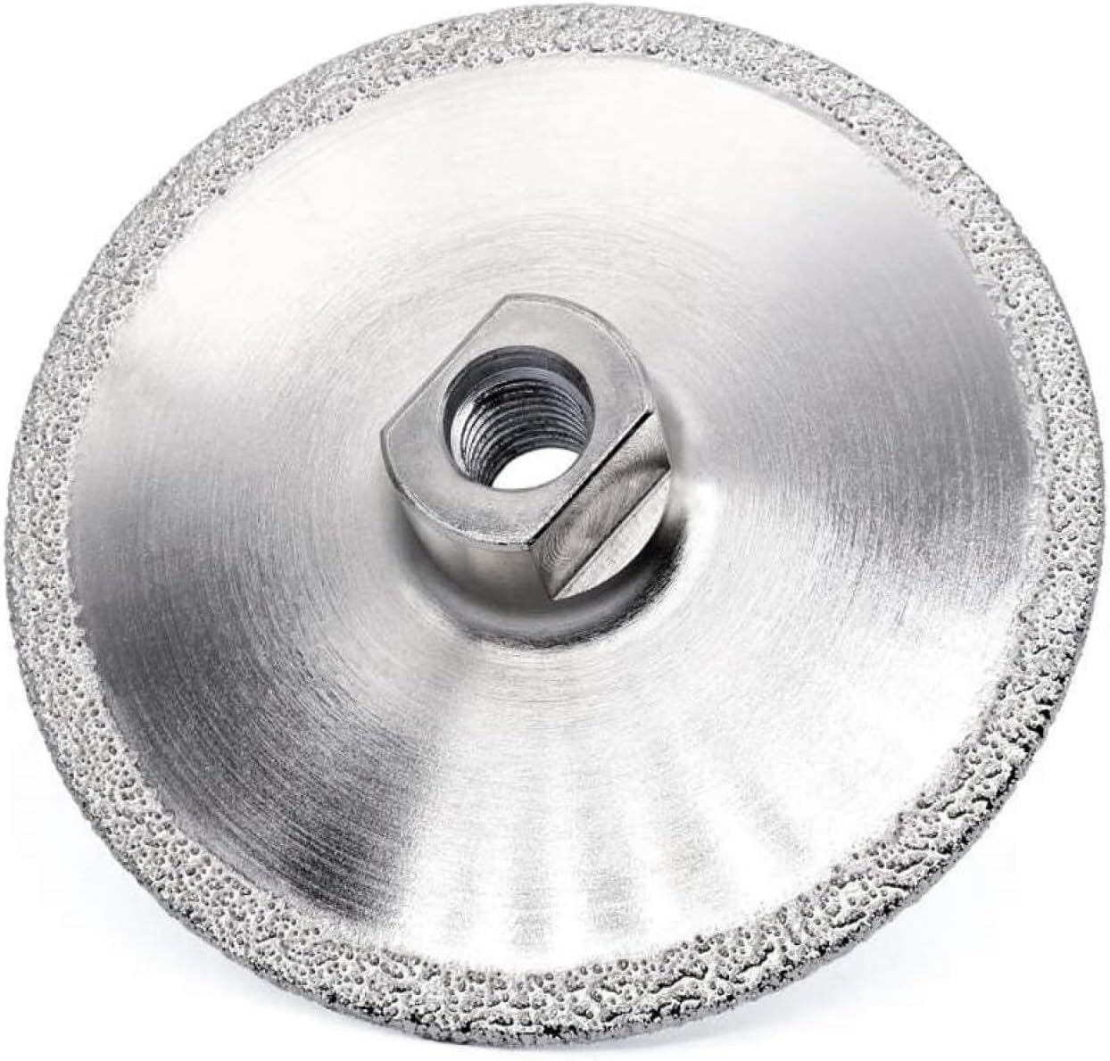 Diamentowe tarcze tnące do szlifierki kątowej， 1 sztuka 5-calowy wielofunkcyjny diamentowy dysk szlifierski do cięcia, lutowany próżniowo, dwustronny, tarcza tnąca do kamienia, marmuru, betonu, gwint