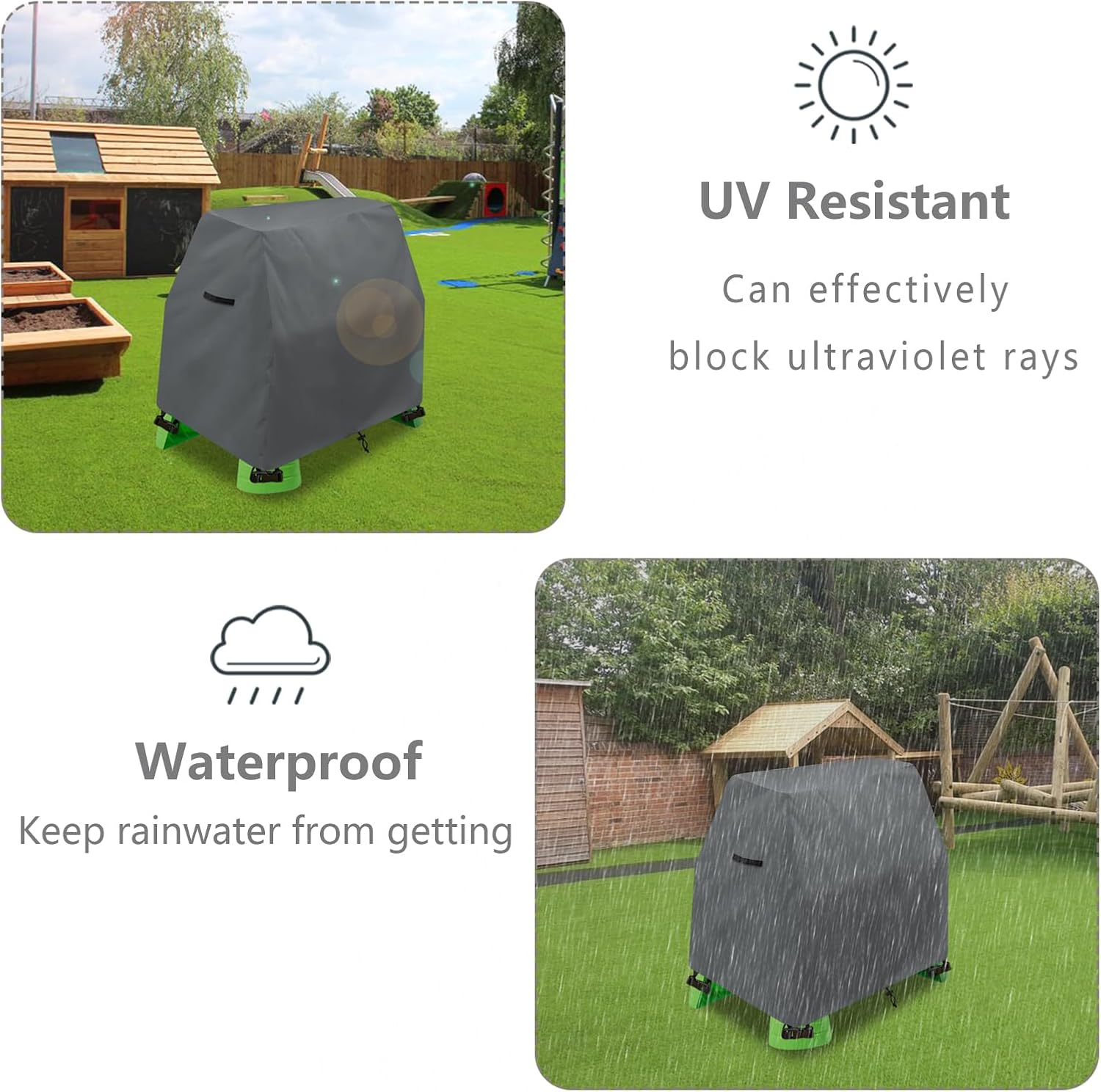 Kids Water Table Cover Fit Rain Showers Splash Pond Water Table,Waterproof Dust Proof Anti-UV Outdoor Toys Cover-Cover only