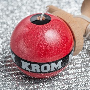 KROM Kendama MIKRO Red Mini Kendama Made of Beech Wood Fully playable Pocket Size for Beginners & pros