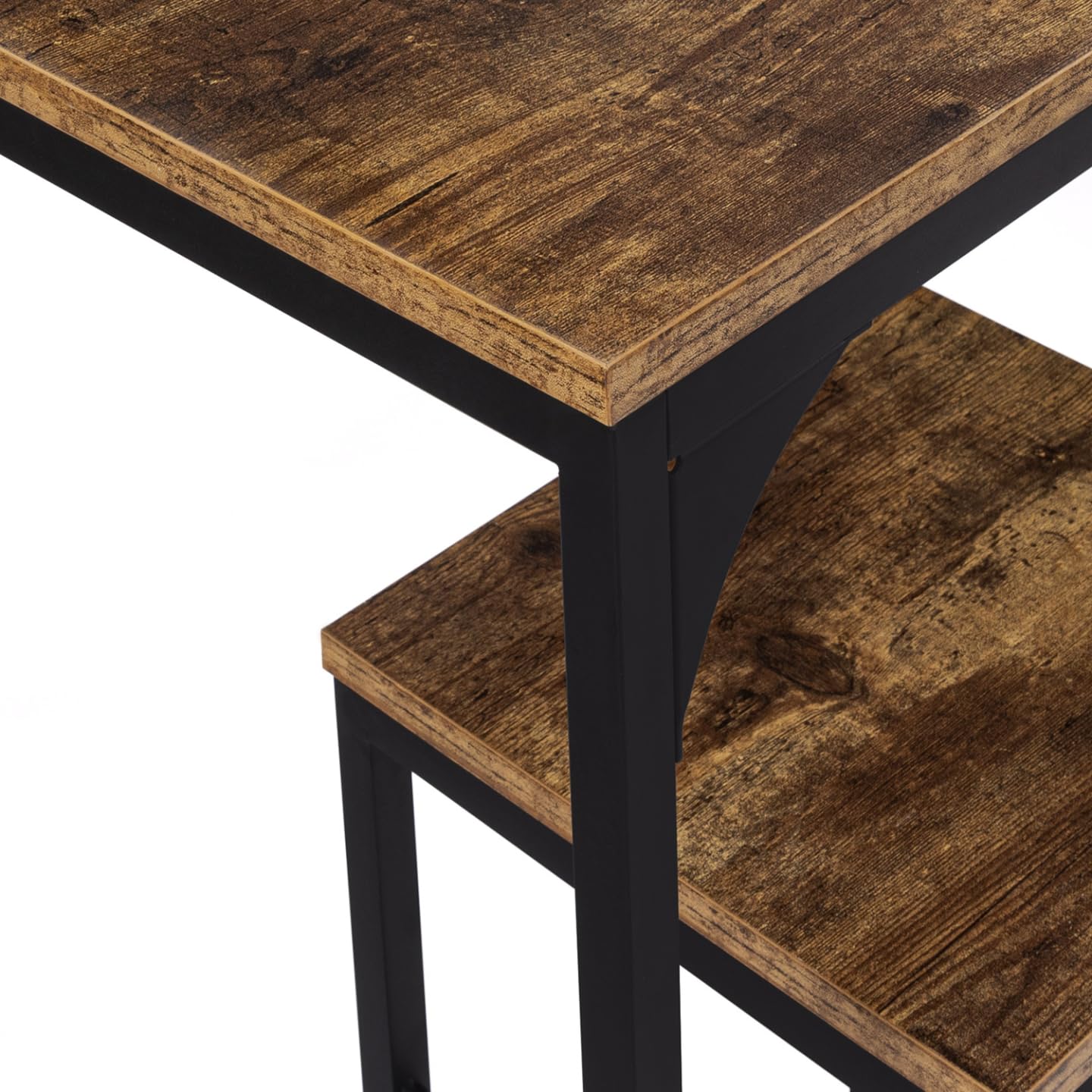 IDMarket - Ensemble Table Haute de Bar Dayton 150 cm et 6 tabourets Effet Vieilli Design Industriel