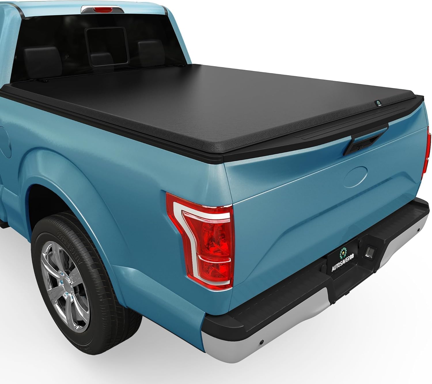 AUTOSAVER88 Soft Roll Up Truck Bed Tonneau Cover Compatible with 2015-2024 Ford F-150 (Excl. Raptor Series) 5.5ft Bed 5'6" Soft Roll Up 2015-2024