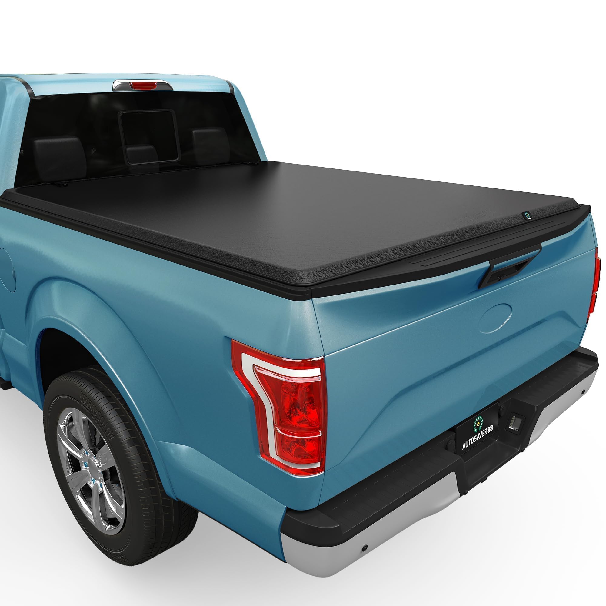 AUTOSAVER88 Soft Roll Up Truck Bed Tonneau Cover Compatible with 2015-2025 Ford F-150 (Excl. Raptor Series) 5.5ft Bed