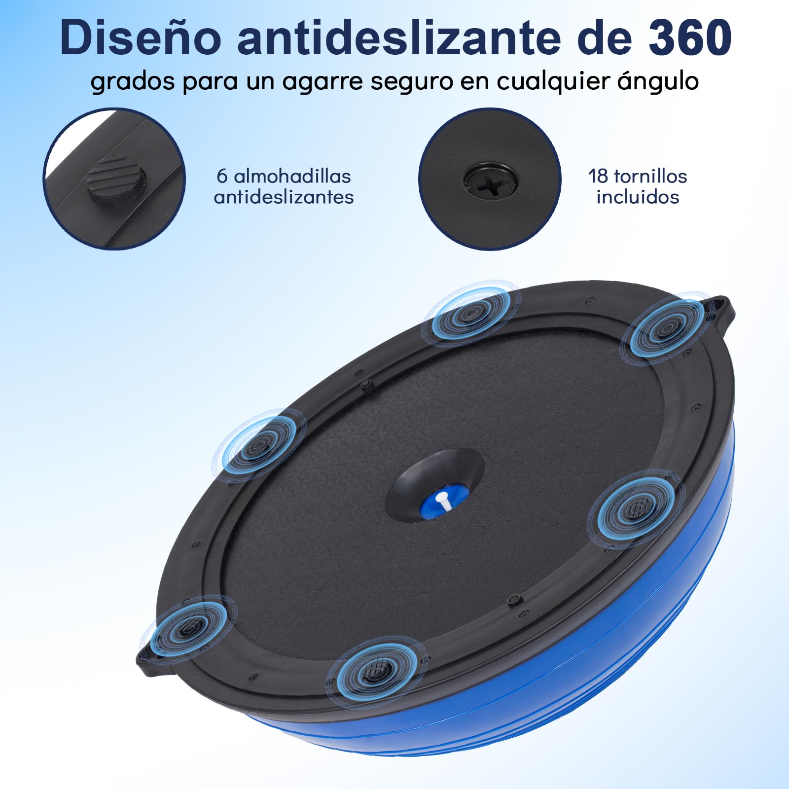 Pelota de Equilibrio Bossu Semiesfera 58cm Entrenador Fitness 120kg