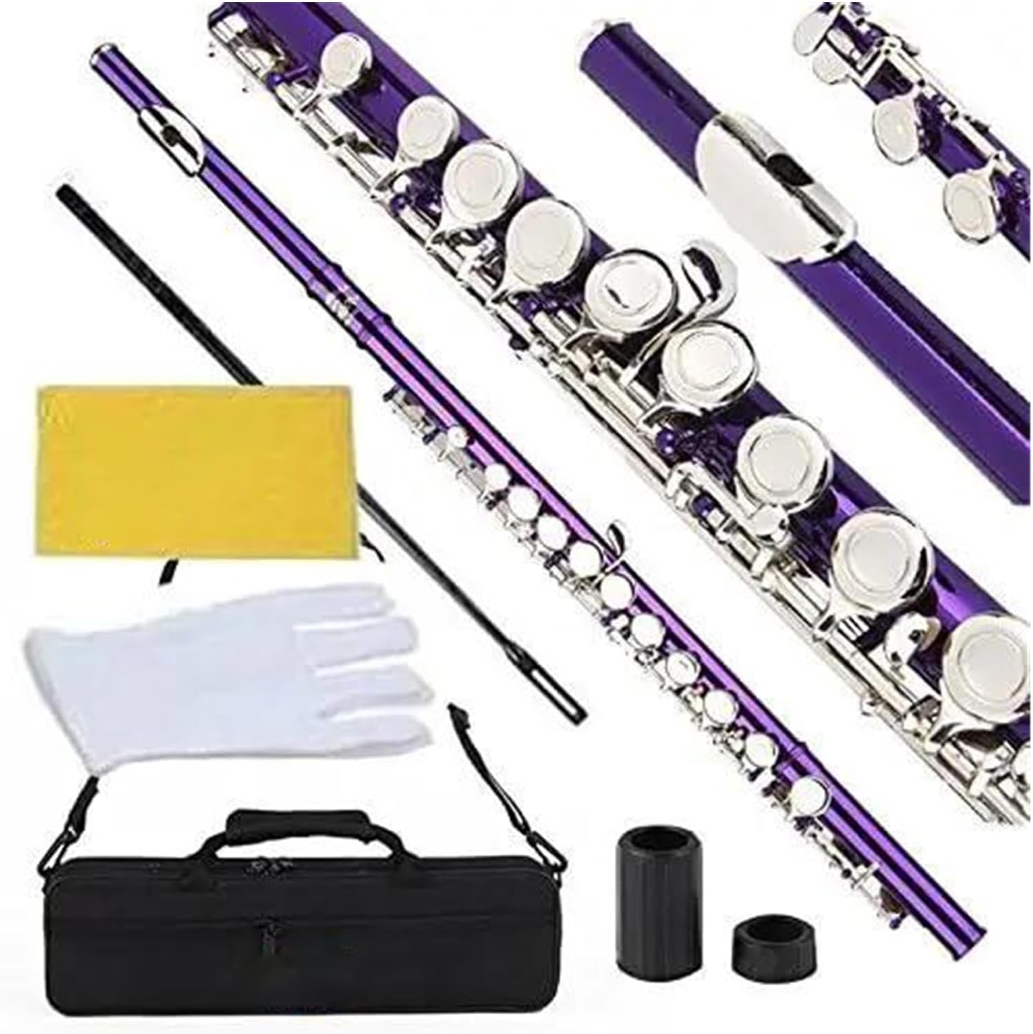 フルート 初心者のためのプロの楽器 フルート楽器(Purple)