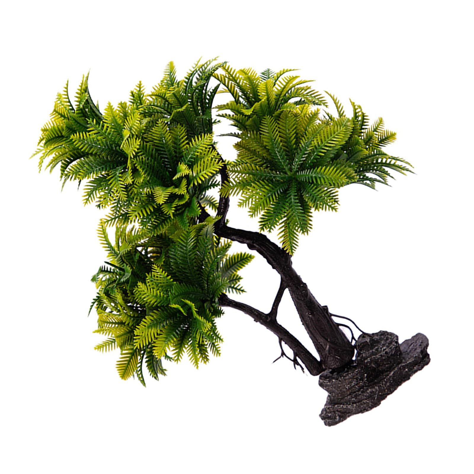 NEWFT Realistics Coconuts Tree Ornaments Plastomer Palms Tree Decoration Natural Unique Enhances Aquariums