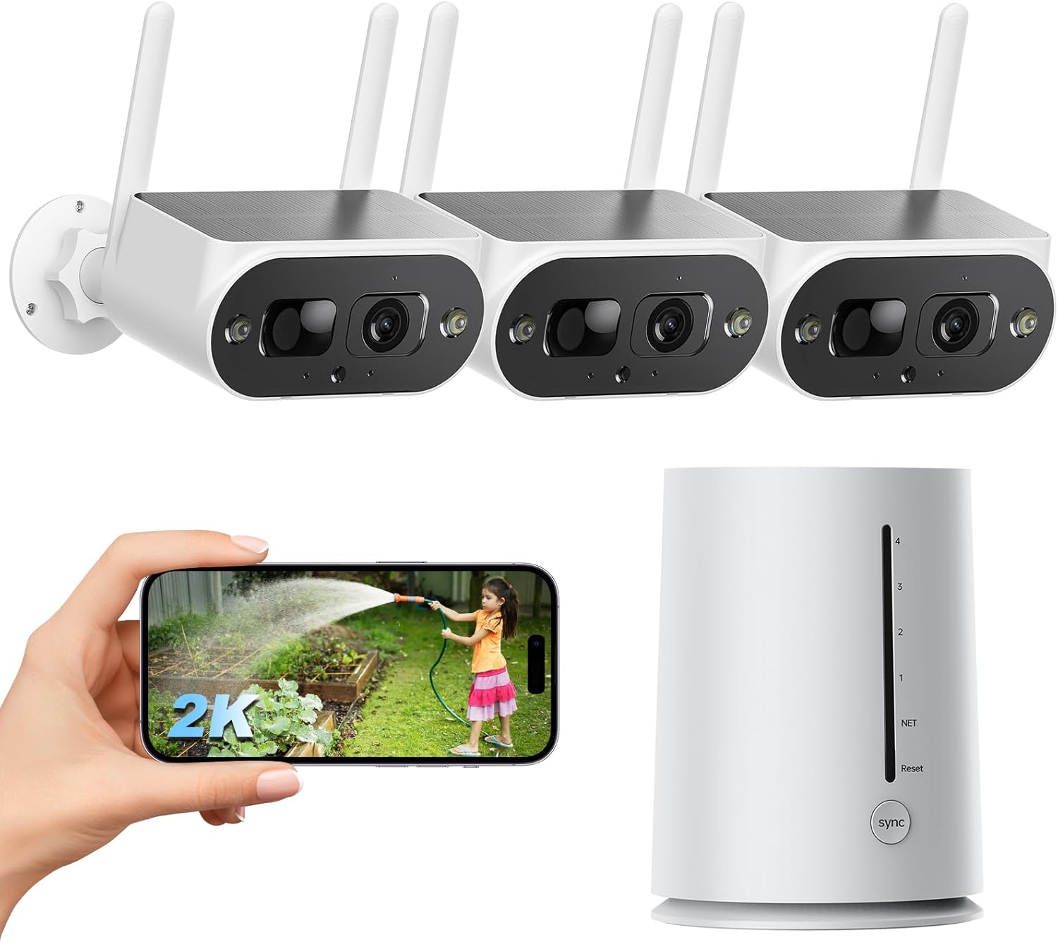Camcamp Solar Home Security Camera System, 2K Solar