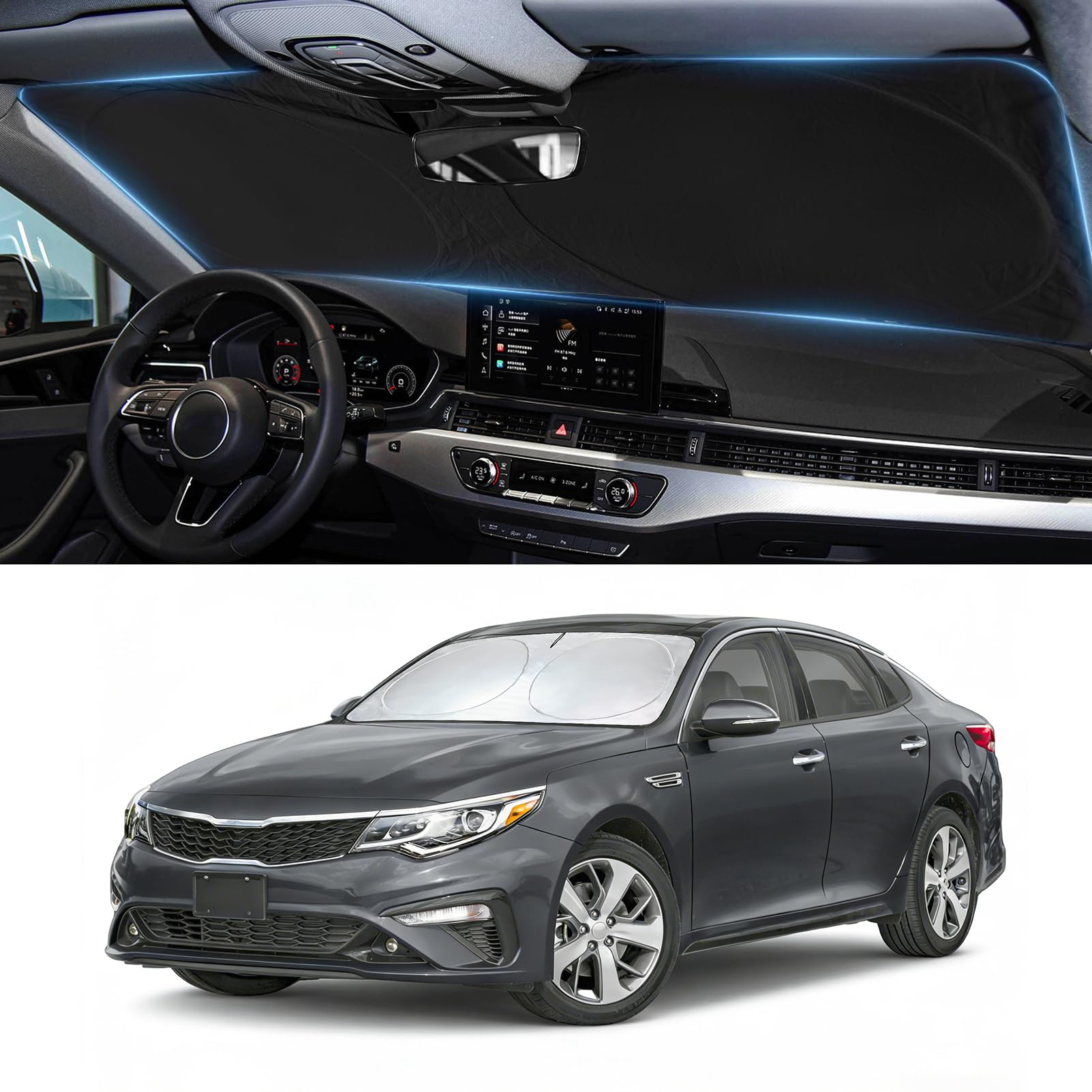Windshield Sun Shade for KIA K5 / Kia Optima 2016 2017 2018 2019 2020