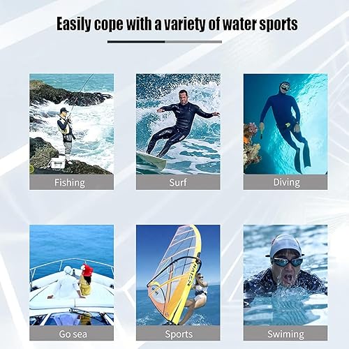 Miniatura 4 de Traje de neopreno de cuerpo completo para hombre, 0.118 in, traje de buceo, protección UV, manga larga, traje de baño de una pieza para esnórquel,