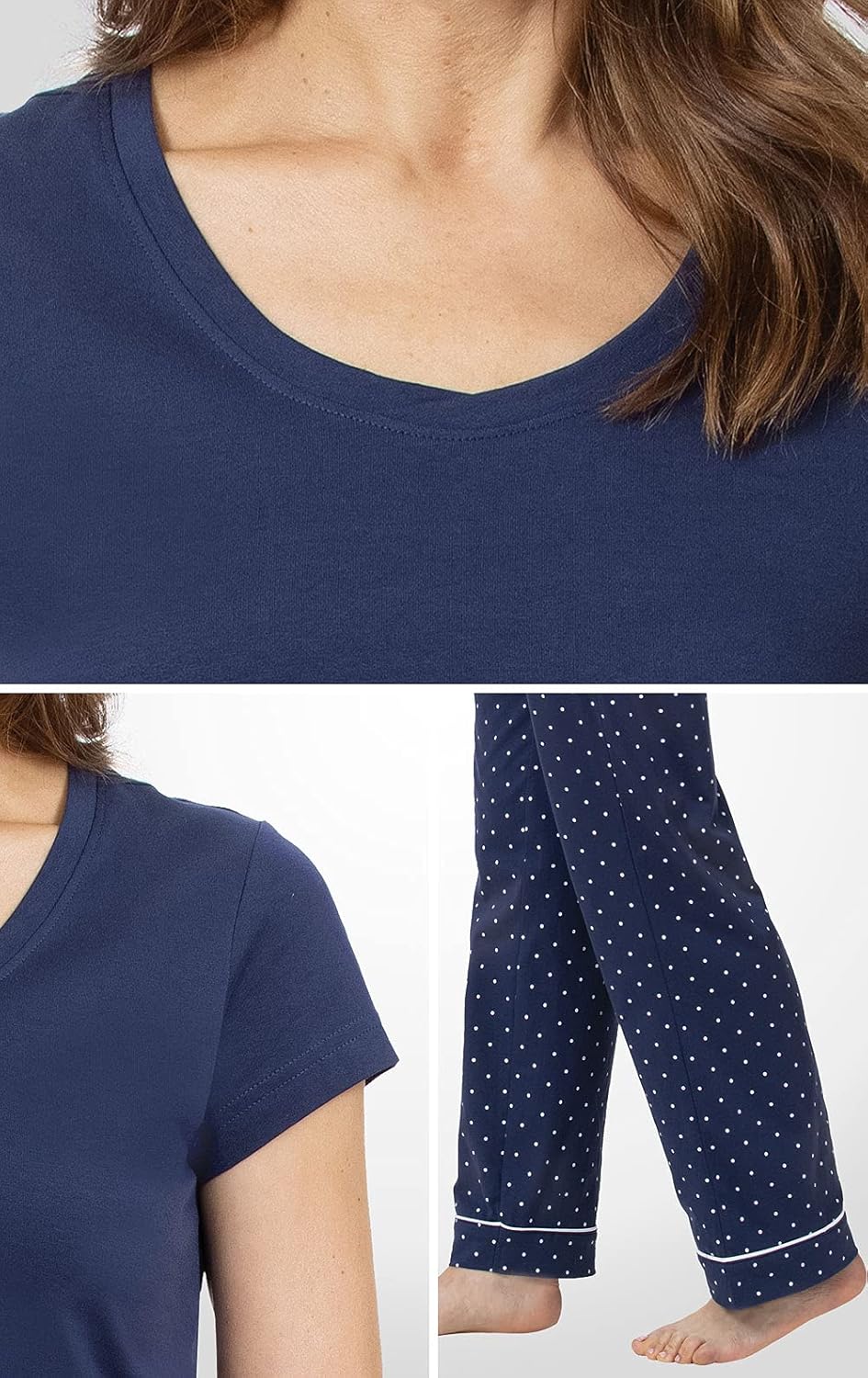 PajamaGram PJs For Women Set - Women Pajamas, Short Sleeve, 100% Cotton - Image 2