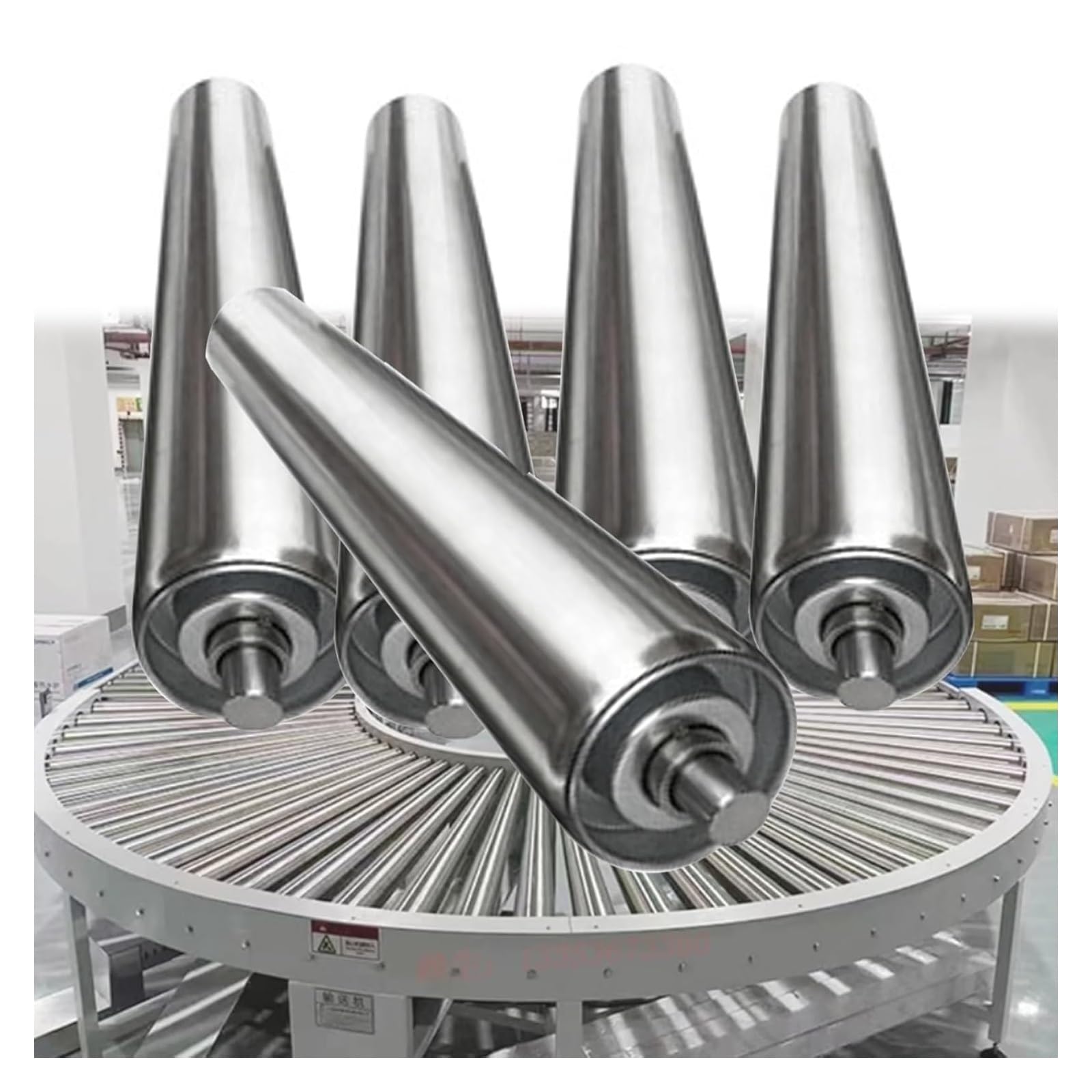 Trasportatore a rulli in acciaio da 5 pezzi (Dia 60MM, L 950MM) - Soluzioni di stoccaggio industriale per impieghi gravosi e attrezzature affidabili per la movimentazione delle merci