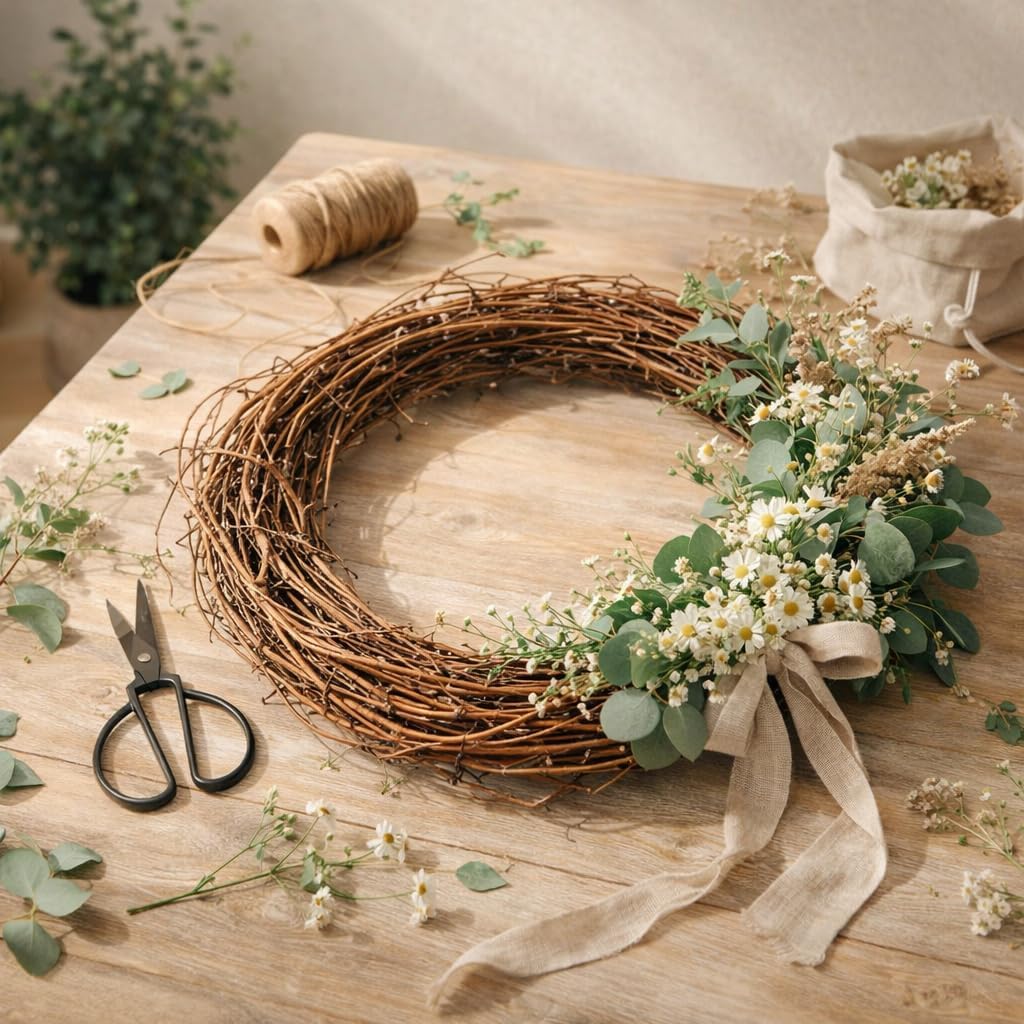 Twig Garland: 15.7ft Natural Grapevine Spring Wreaths for Front Door, Backdrop Hanging Vine for DIY Crafts Christmas Easter Valentines Day Wedding Party Home Decor - Image 7