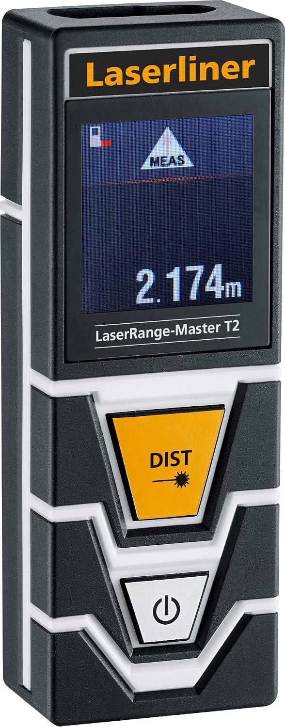 Front view of Umarex T2 Laser Rangefinder showing display, DIST button, and power button