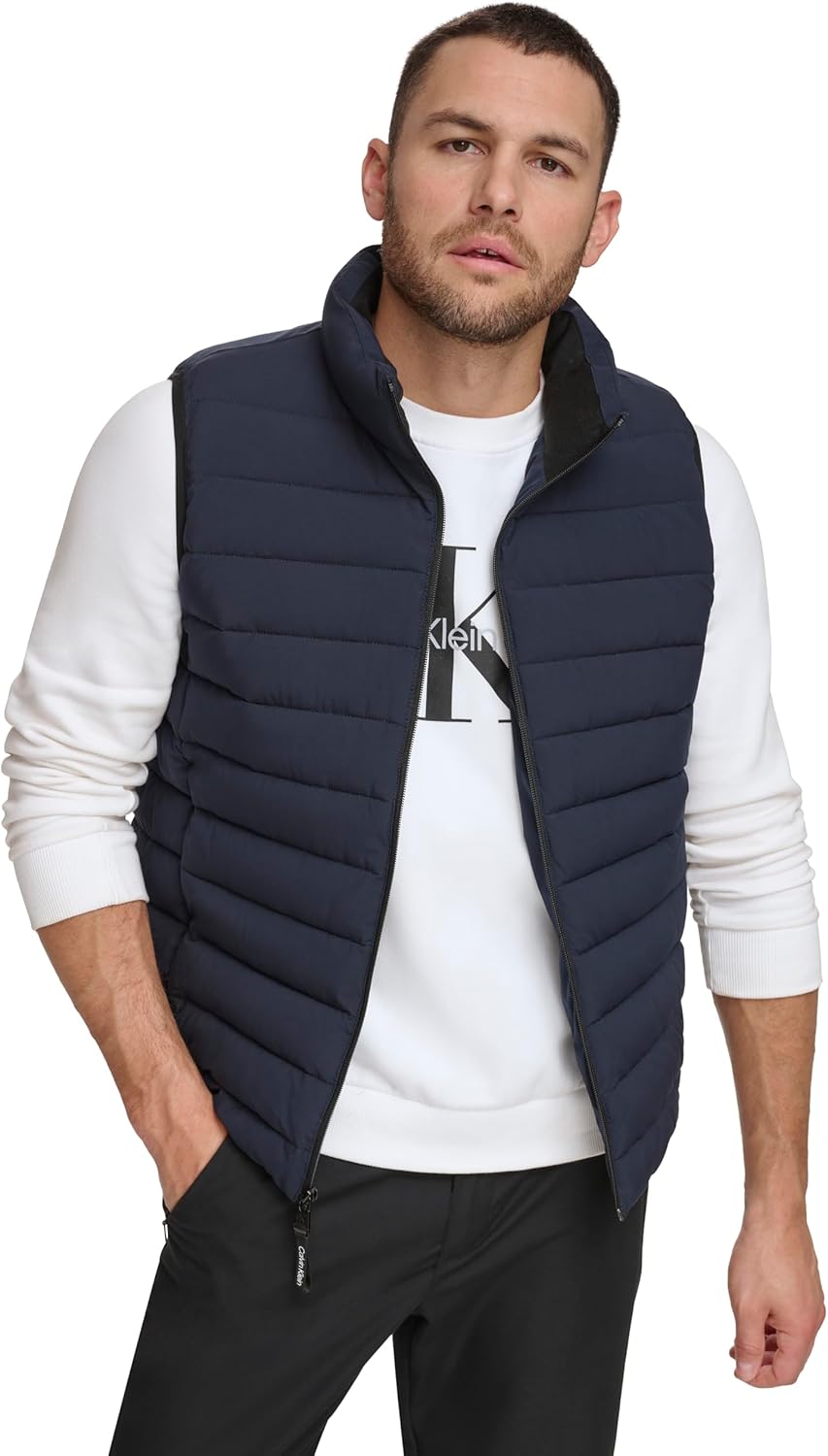 Calvin Klein Men’s Insulated Quilted Puffer Vest with Zip Closure Calvin Klein Men’s Insulated Quilted Puffer Vest with Zip Closure