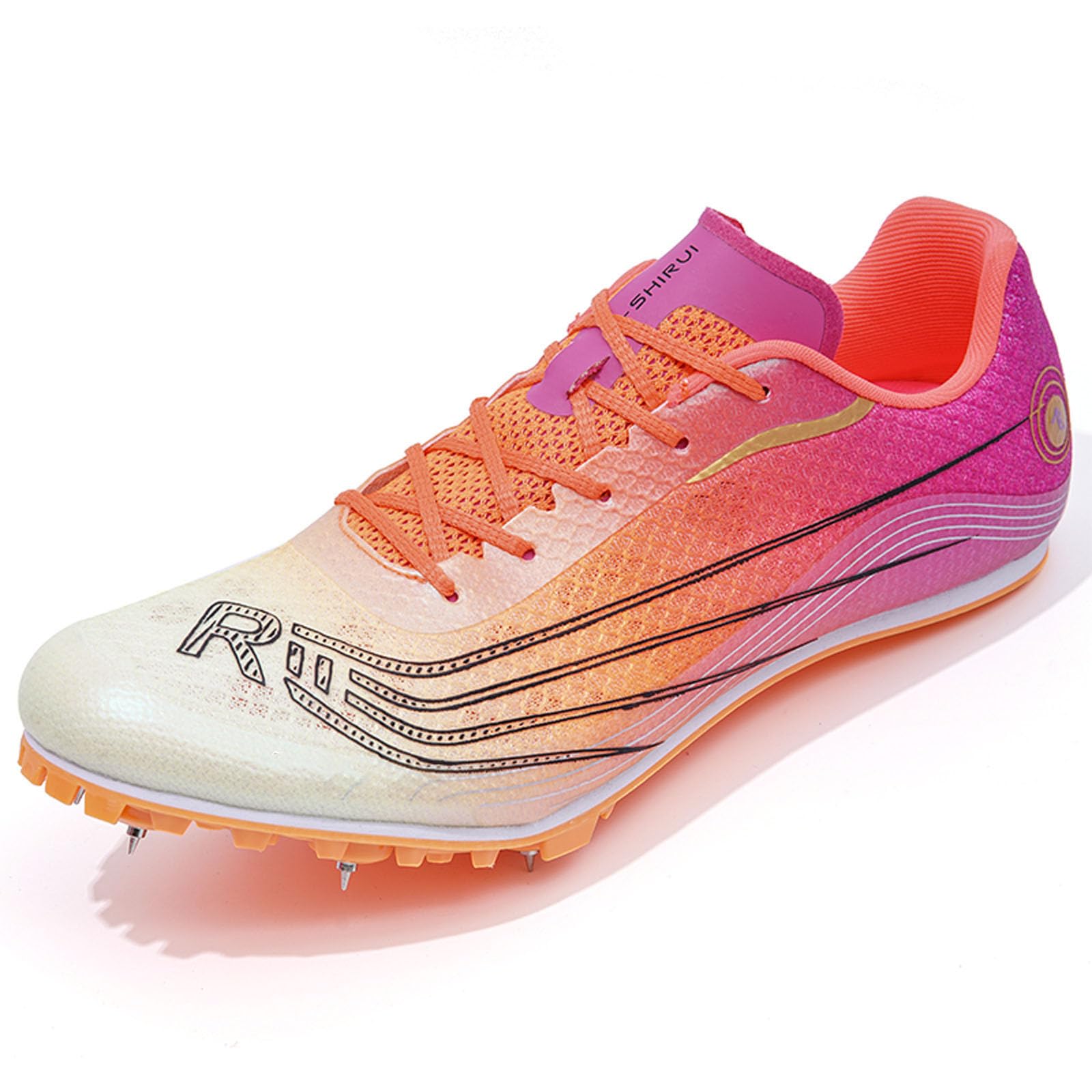 BLBK Spikes - Zapatillas de Atletismo para Hombre de Media Distancia, 7 uñas, Unisex, con Tacos y Sprint
