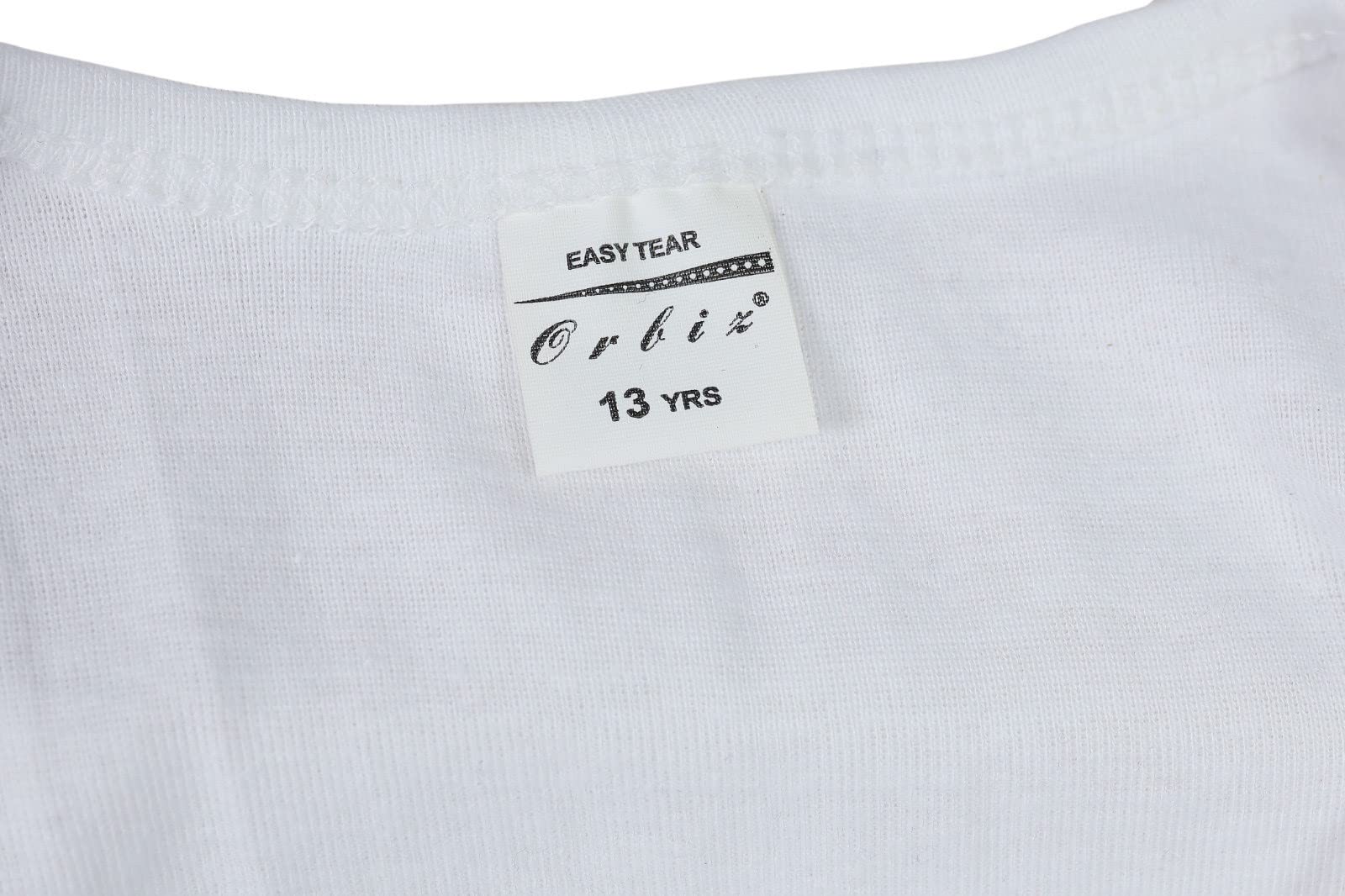 orbiz Lot de 5 gilets interlock 100 % pur coton pour garçons et filles de 3 à 13 ans