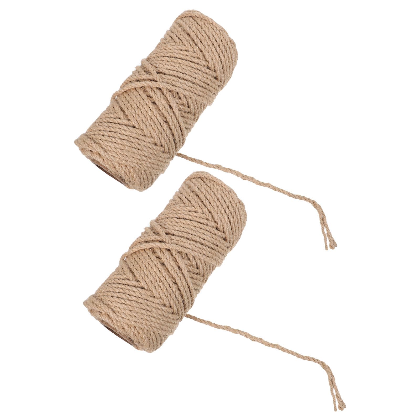 Cuerda de Yute Trenzada 2 Rollos para Manualidades DIY Rústicas