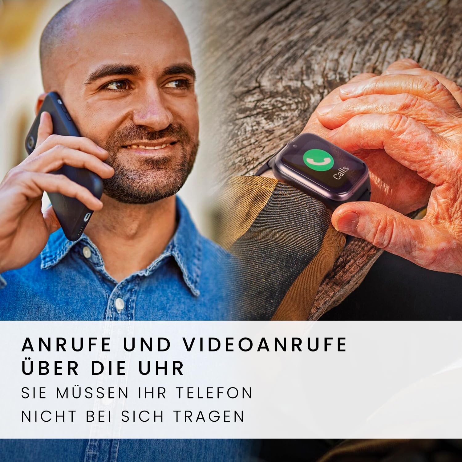 SPC Smartee 4G Senior – Smartwatch für Senioren mit großen Buchstaben, SOS-Taste, GPS und Sicherheitskreis, Anrufen/Videoanrufen, Herzfrequenz und Smartwatch-Verwaltung über die App SPC Smart Clan