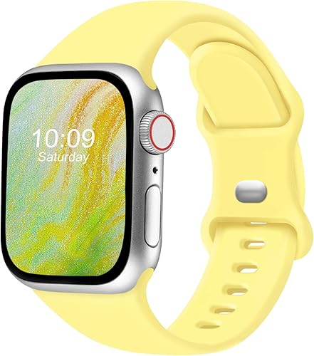 Miniatura 34 de Paquete de correas deportivas compatibles con Apple Watch de 38, 40, 41, 42, 44, 45 y 49 mm, unisex, correa de silicona suave de accesorio para