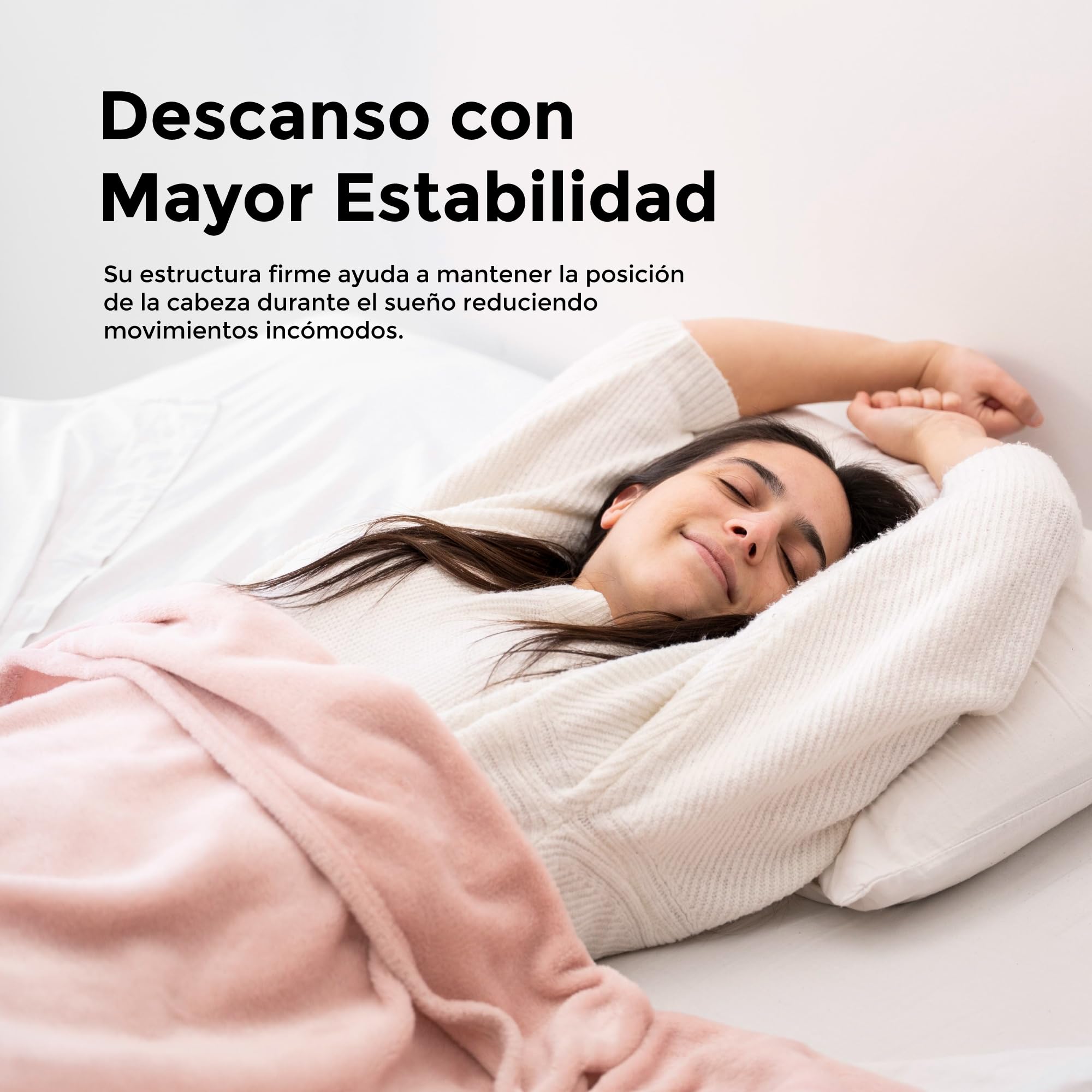 Aznar Almohada Cardada Extra Firme Extra Alta Soporte Cervical Ergonomico Gran Volumen para Dormir De Lado Funda Lavable Transpirable Recuperacion Forma 150 cm