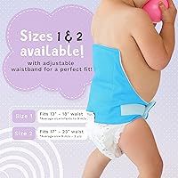 Vista 6 de Diaper Extender - White, Waist Size 13-18 Inches Washable & Reusable Diaper Extension for Disposable Diapers and Cloth Diapers Leakproof Diaper