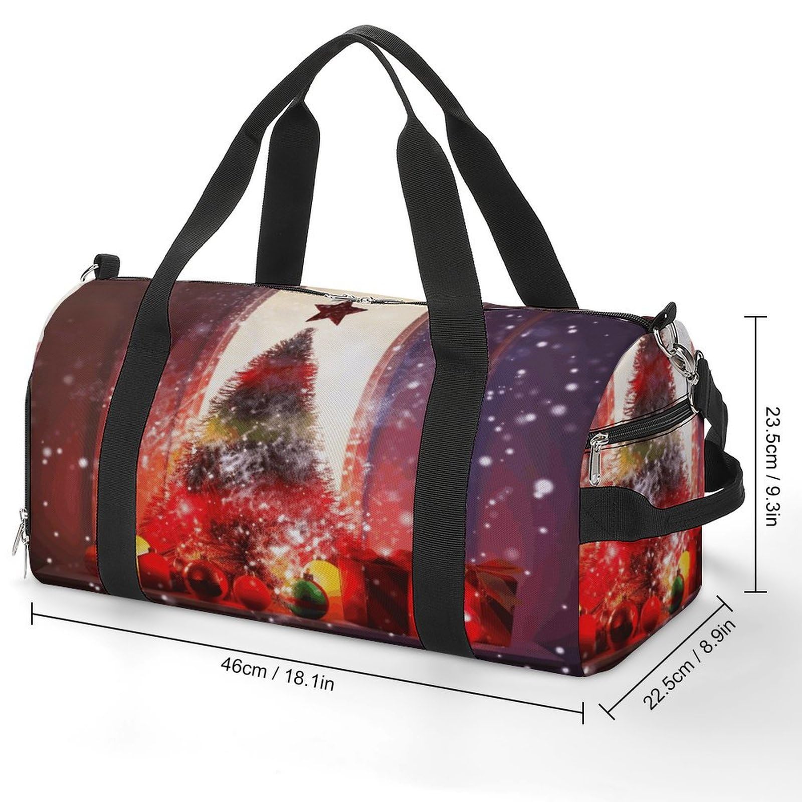 Turnbeutel für Damen und Herren, Weihnachtsparty-Druck, wiederverwendbar, Turnbeutel mit Schuhfach, Stil, Einheitsgröße, modern, Stil:, Einheitsgröße, Modern