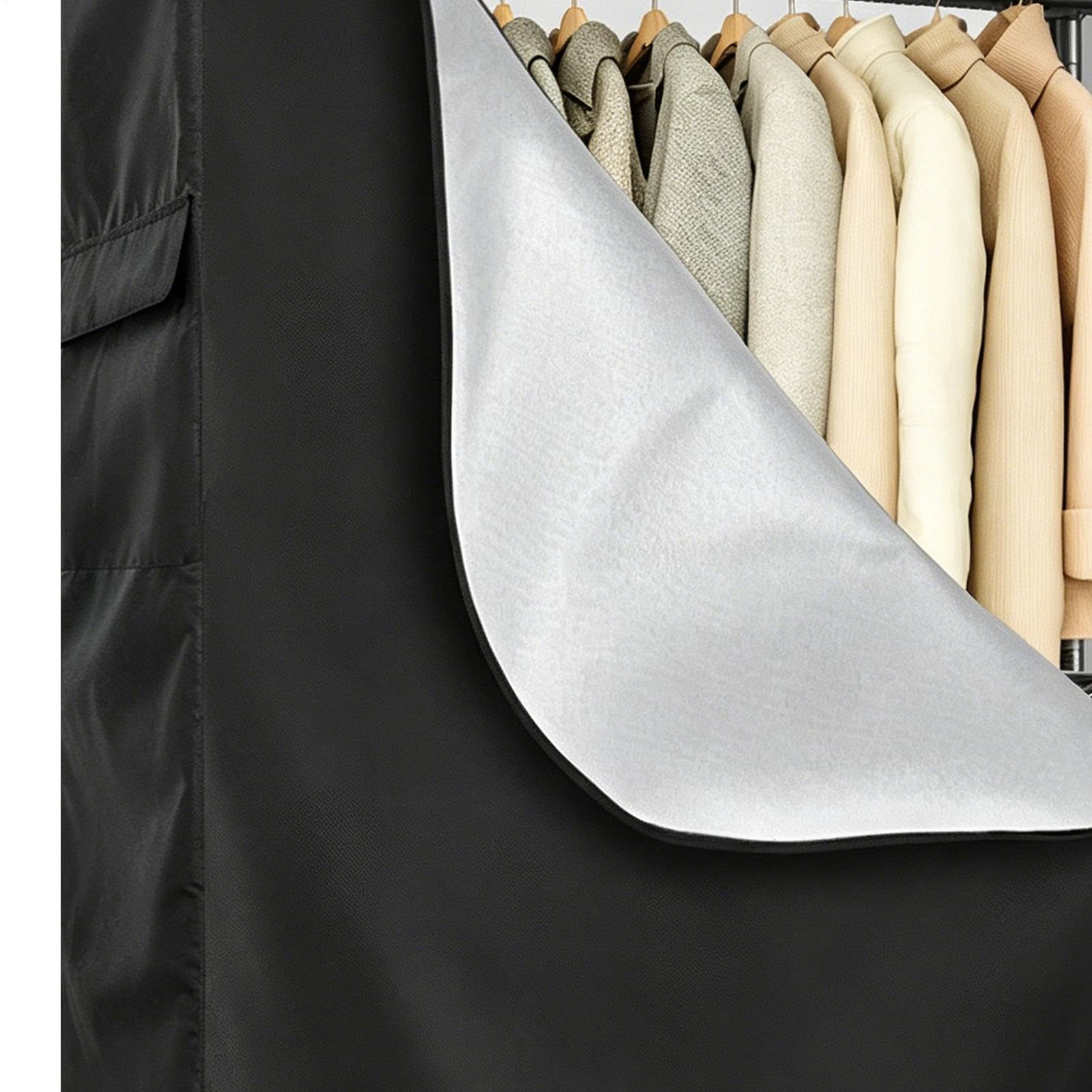 Kleiderständer-Abdeckung Wasserdichte Oxford-Bekleidungshülle | Mit Reißverschluss Staubdichter Kleiderständer-Überzug für Kleid, Jacke, Kostüm, Mantel, Garderobe, Schrank, Zuhause,