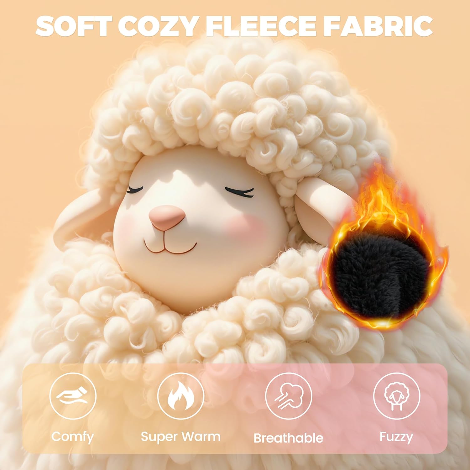 Wearable Blanket Hoodie for Women Men, Fleece Warm Comfy Hooded Sweatshirt with Pockets & Sleeves Cozy Gift for Adult - Image 4