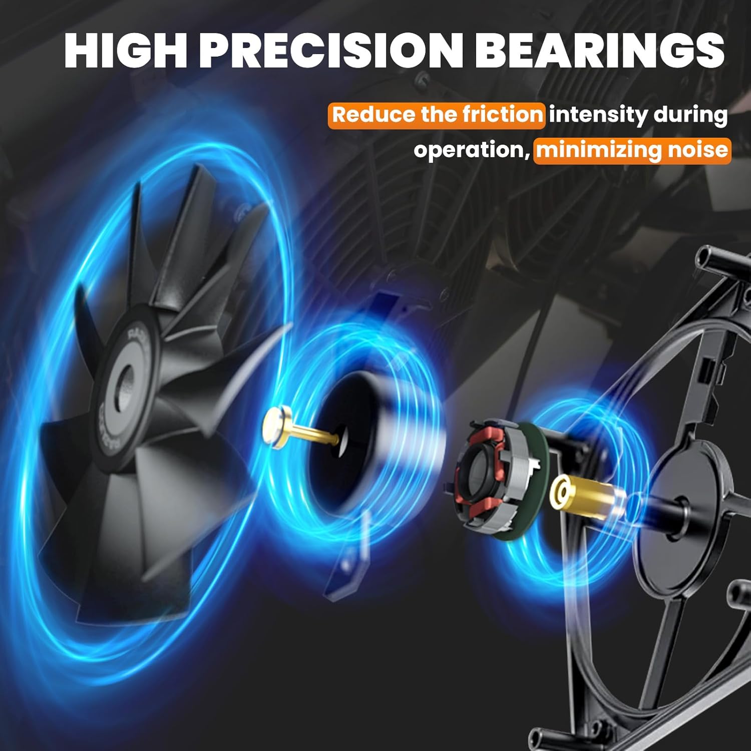 A/C Condenser Radiator Cooling Fan Assembly 55037692AB CH3115143 Compatible with 2004 2005 2006 2007 Jeep Liberty Pickup Truck