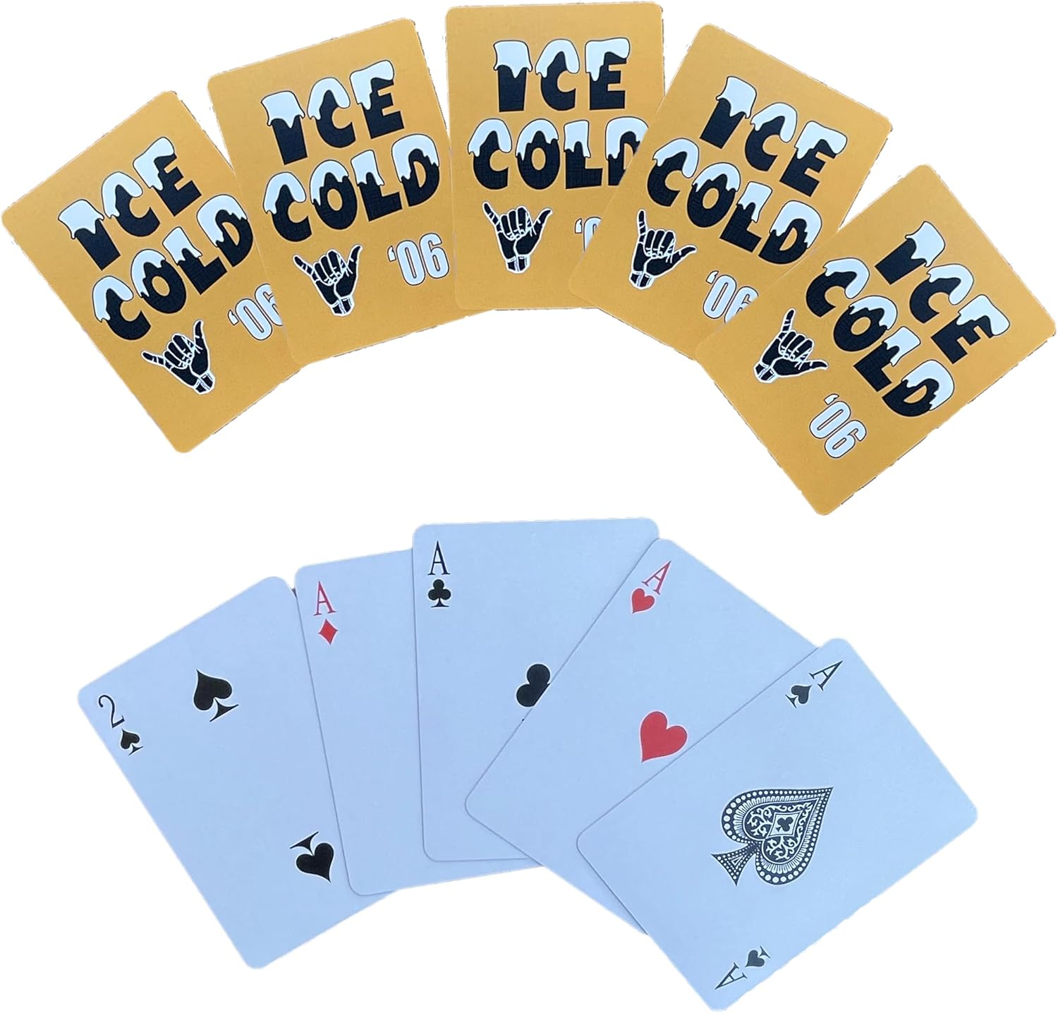 Alpha Fraternity Gift Playing Cards - Standard Size (Ice Cold - 1 Deck)