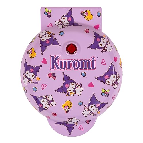 Uncanny Brands Hello Kitty Kuromi Mini Waffle Maker - Cook With Your Favorite Bunny Character - Kuromi
