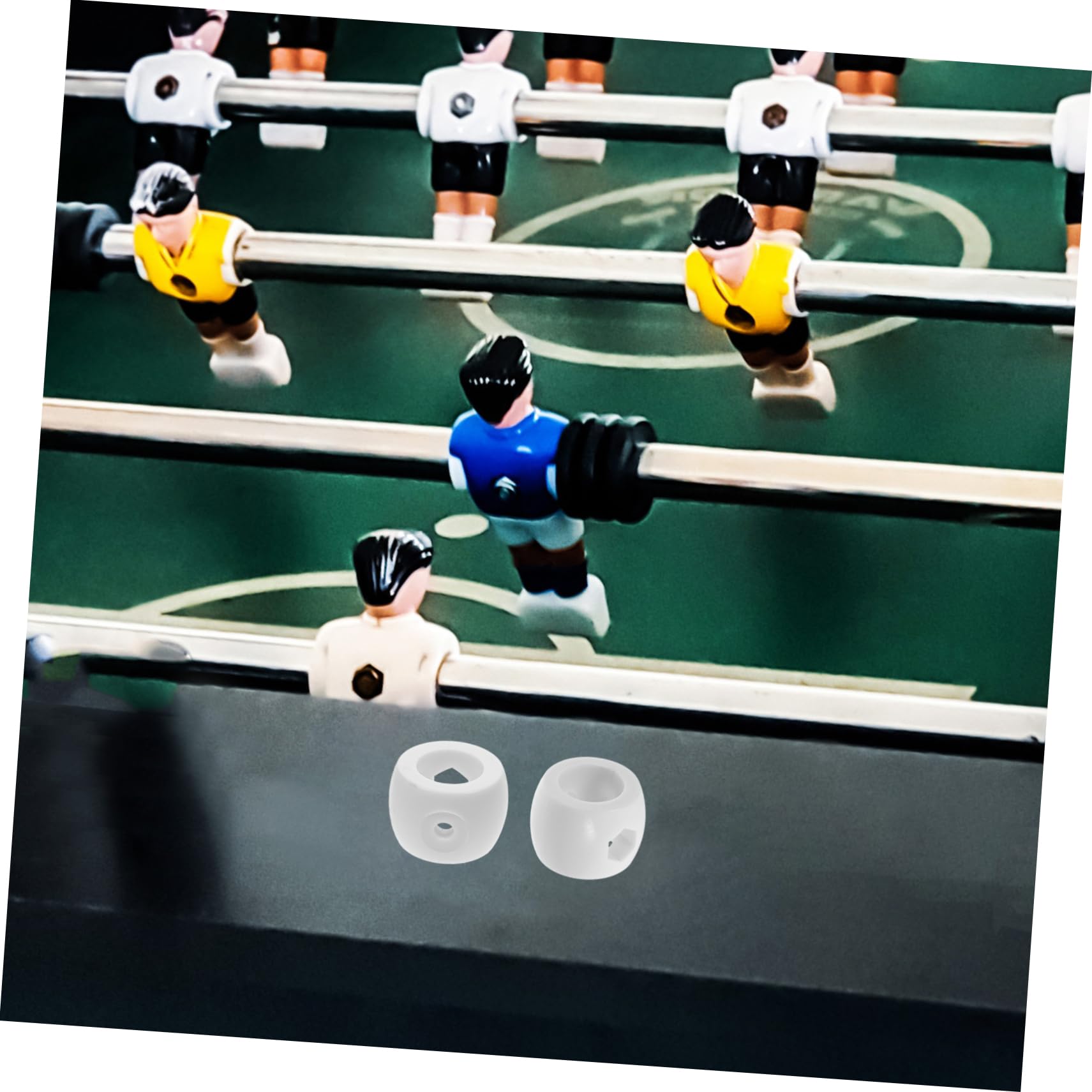 HANABASS 4pcs Foosball Table Accessories Goal Rod Positioner Stop Ring Easy Install for Replacement Parts Plastic for Table Football