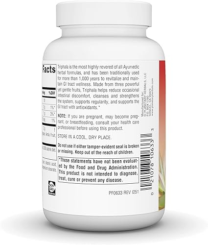 Miniatura 4 de Planetary Herbals Triphala Gold 1000mg Extra Strength Ayurvedic - 120 Tabletas