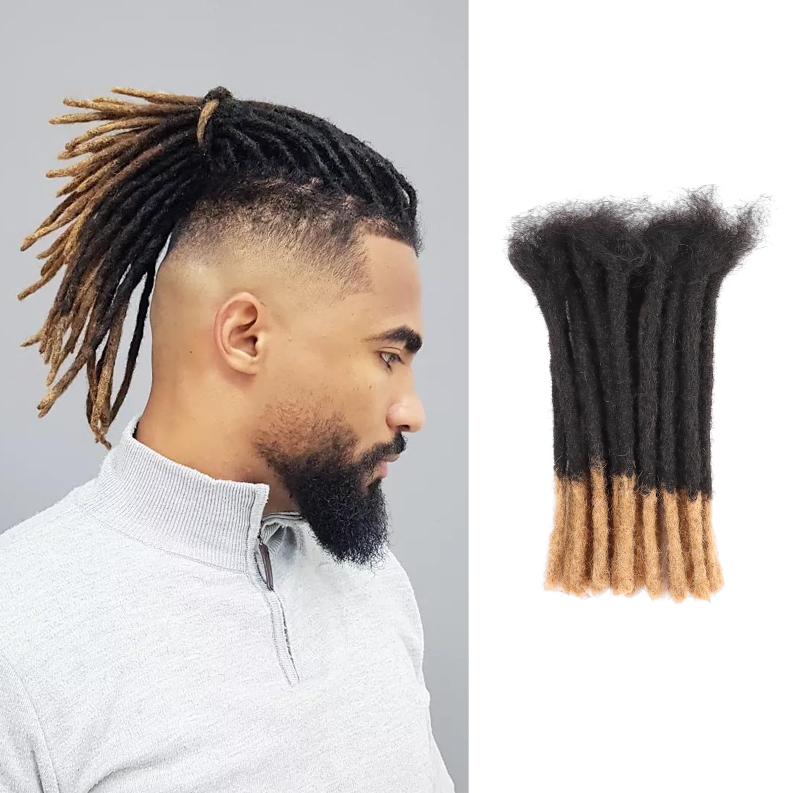 Amazon.com : Viovian 0.6cm Dreadlock Extensions Human Hair 6  display picture 1