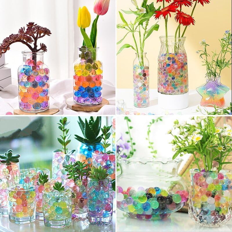 Image of 100 Grams Water Jelly Beads (Multicolour) - Polymer Super Absorbent Polymer Jelly Balls - Crystal Jelly Balls - Water Balls - Jelly Water Beads for Plants