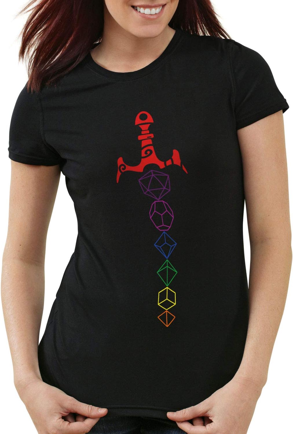 CottonCloud DND Sword Women's T-Shirt Dungeon Tabletop Dragons d20