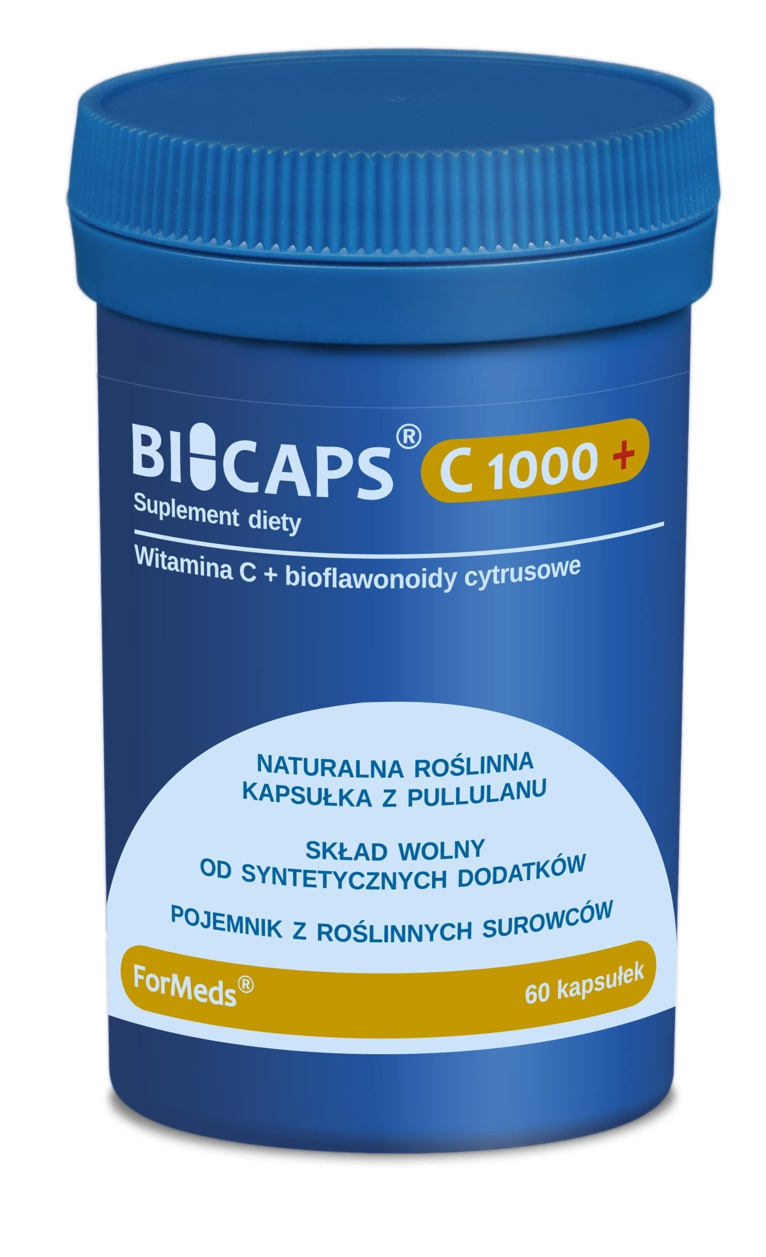 FormMeds BICAPS C 1000+ Vitamin C mit Citrus-Bioflavonoiden – 60 Kapseln, 30 Portionen