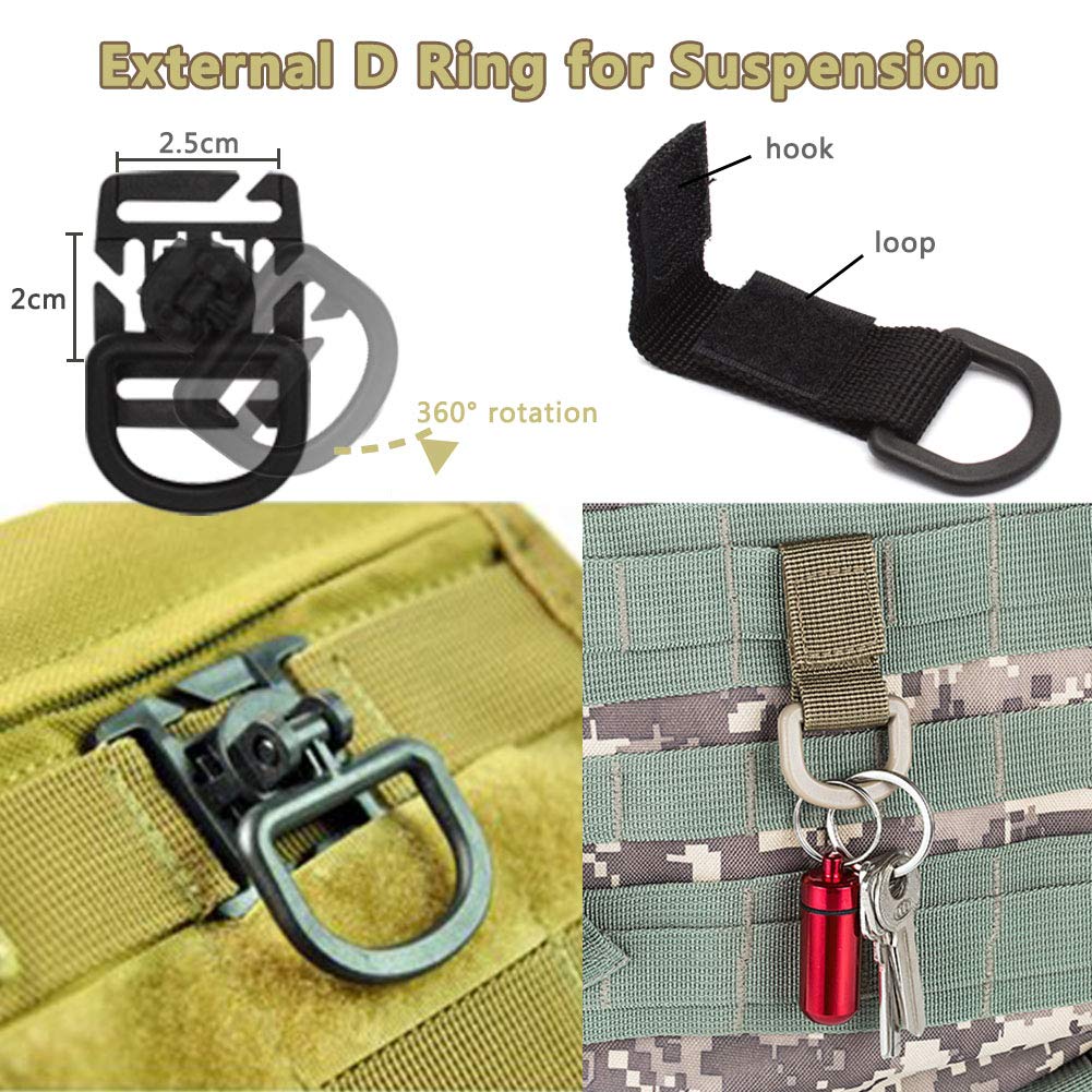 MOLLE Tactical Leg Pack Borsa Coscia Nera – Compatta, Con Cinghie Regolabili E Fibbie A Sgancio Rapido