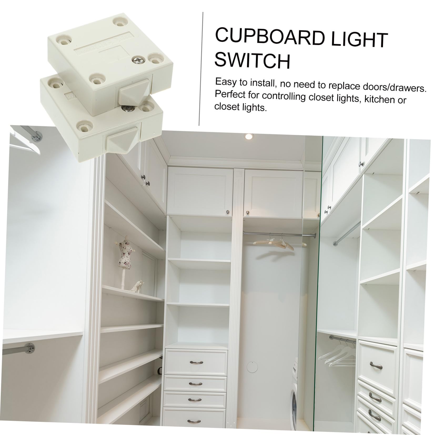 Alipis Cajon Cafetera Automatica 10 Piezas De Luz Eléctrica Interruptor De Control Automático Interruptor De Luz De Armario Interruptor De Luz De Armario Luz De Gabinete Interruptor De Luz Automático