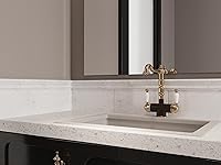 Vista 3 de 10 piezas de moldura de corona de mármol blanco de Carrara para sillas, 2x12 pulgadas de borde biselado para baño, cocina, ducha, sala de estar