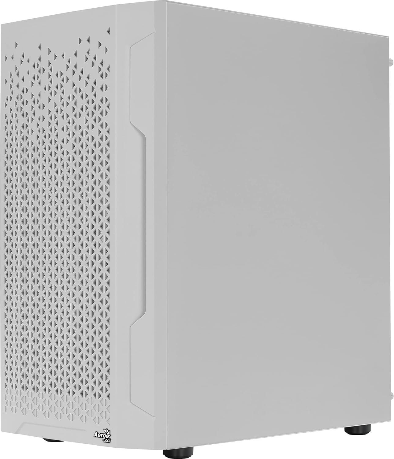 Aerocool TRINITYMINIWHV3, Micro ATX Gaming Box, Tempered Glass, 3 x RGB Fans, White