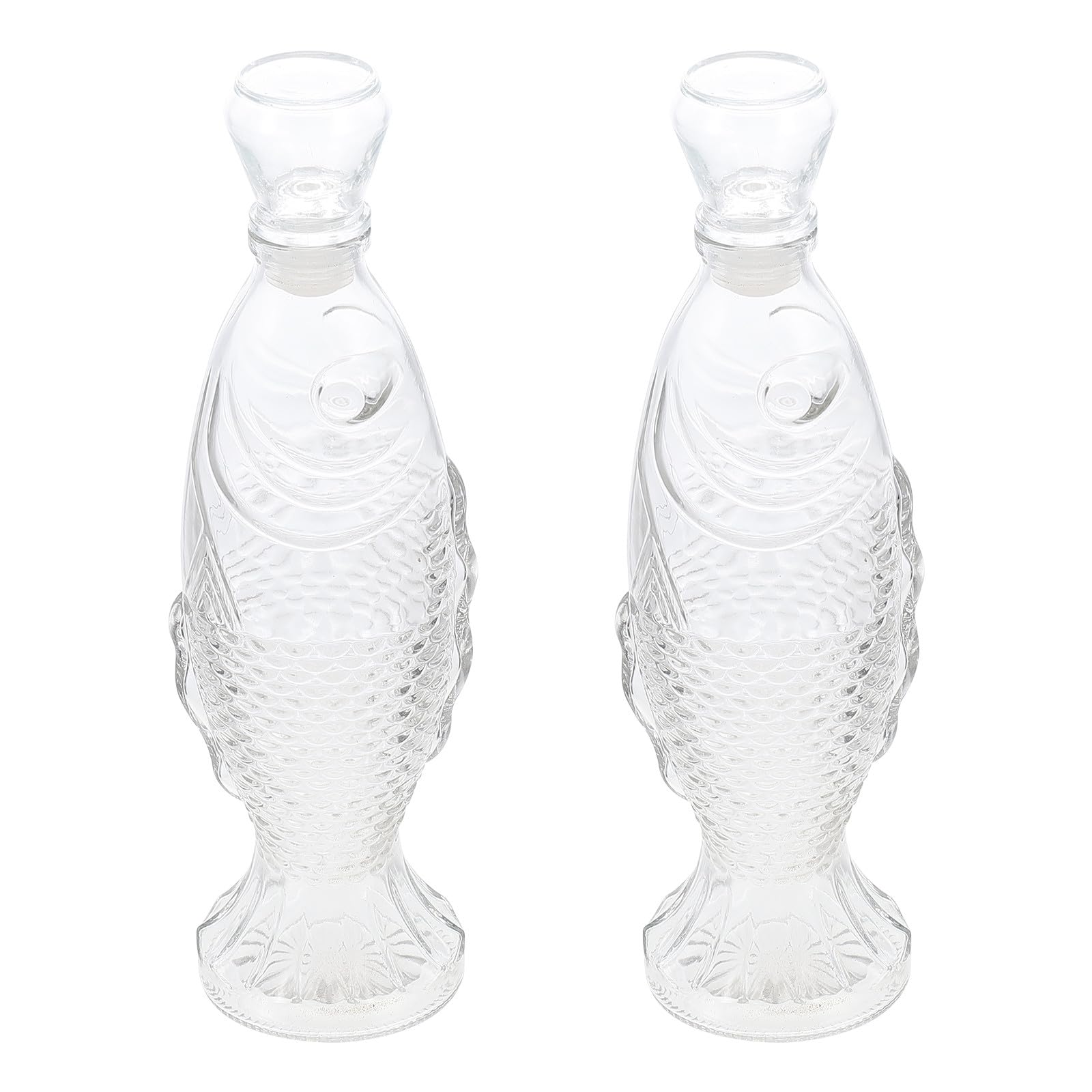 Vase en verre forme poisson Healeved décor de table bord de mer
