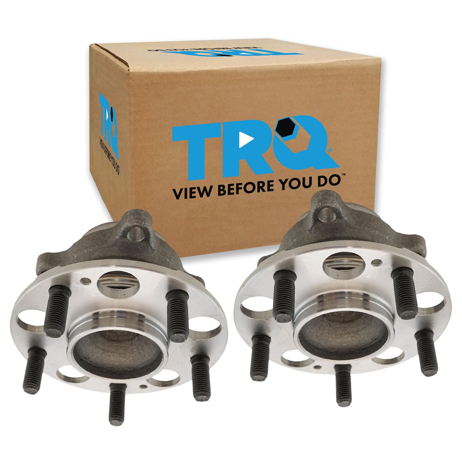 TRQ Rear Wheel Bearing &amp; Hub Assembly Set 2 Piece