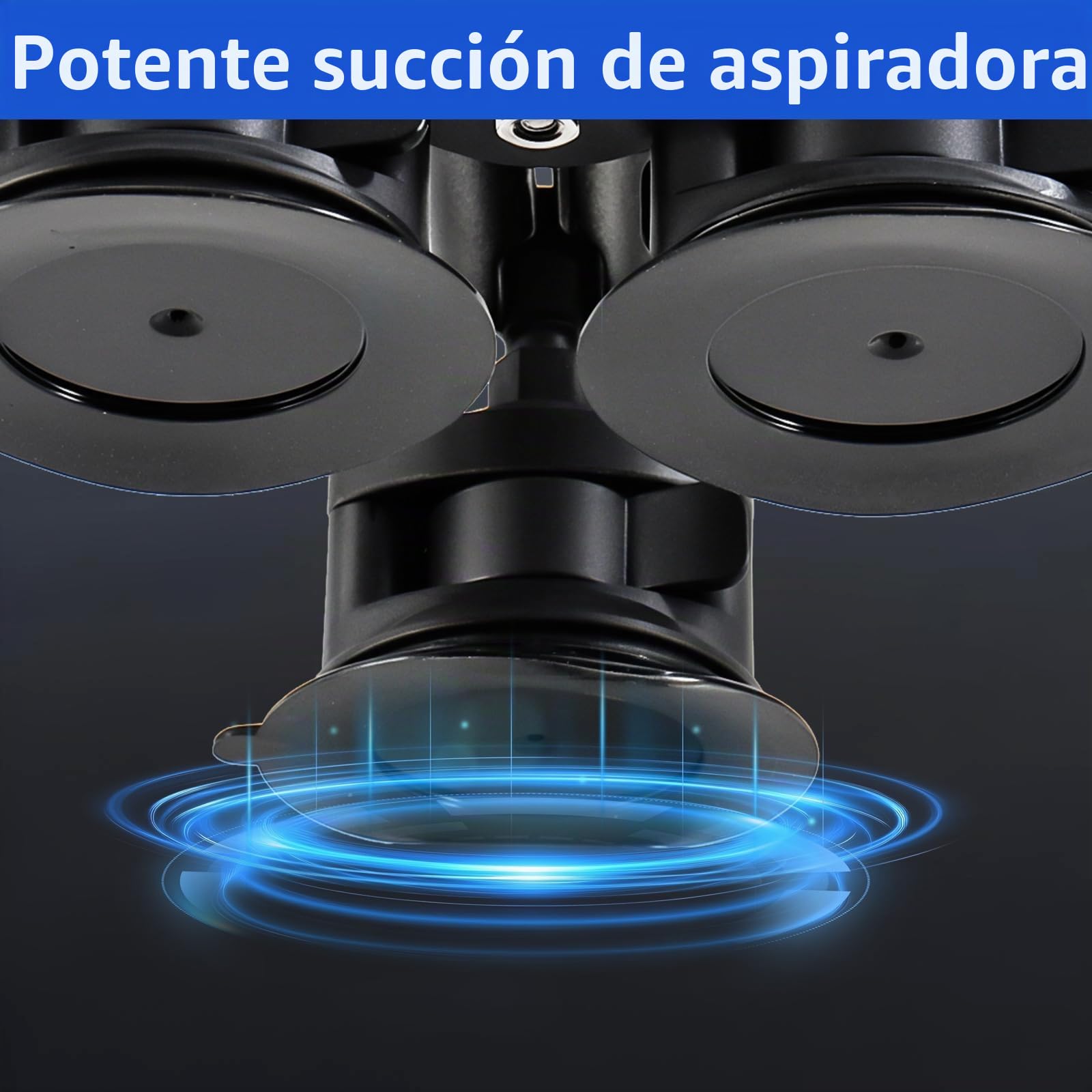 Juego de Soporte para Coche con Triple Ventosa, Soporte de Triple Ventosa y Abrazadera con Palo Selfie 120 cm, Soporte Coche Tercera Persona para Insta360 Gopro Cámara de Acción