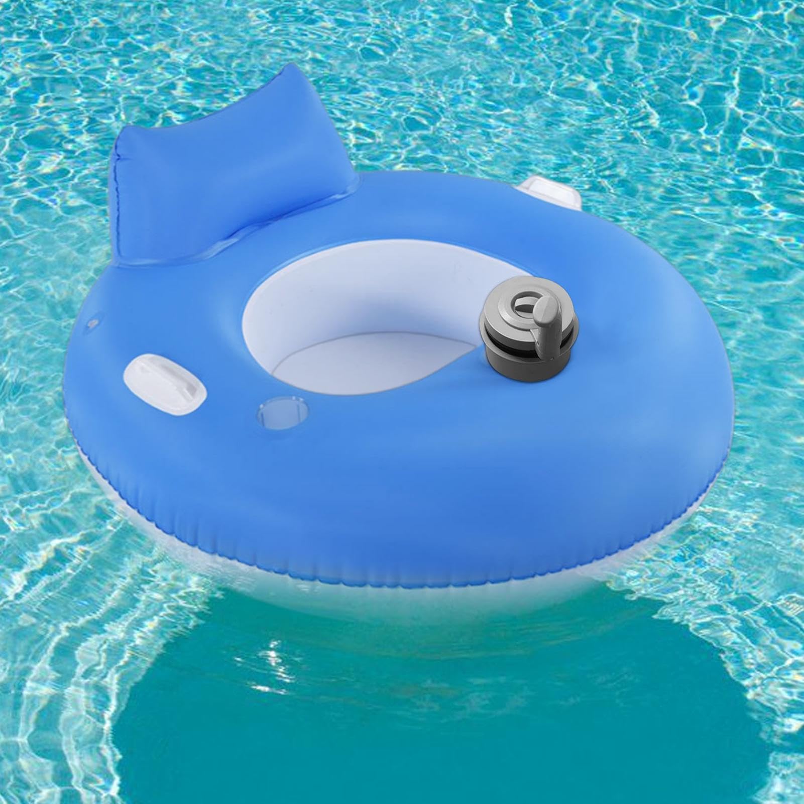 Cojín de natación motorizado: tumbona inflable para broncearse | Cómoda esterilla de natación portátil para bañarse en el río lago para mujeres y hombres