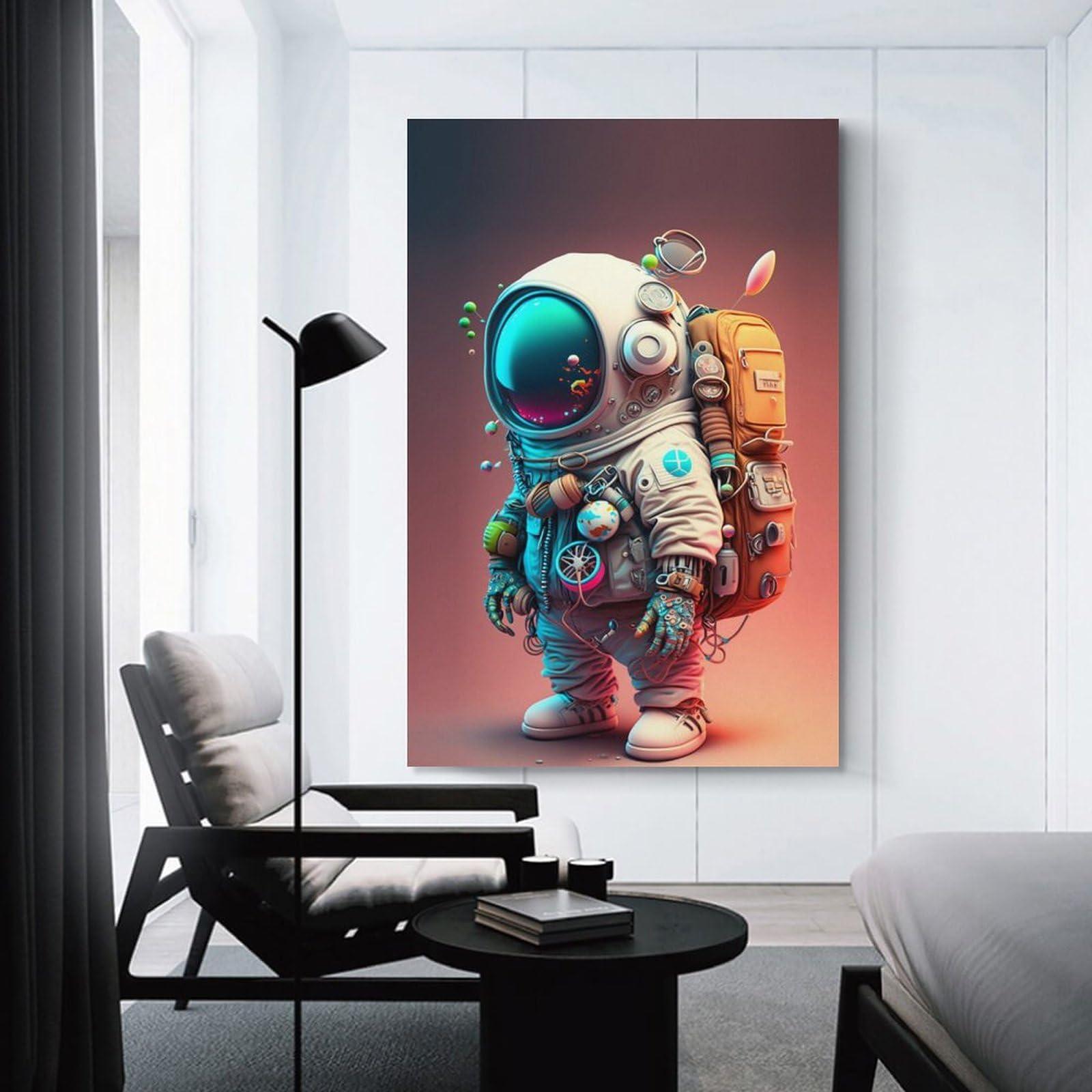 Amazon.co.jp: 絵画 3Dの宇宙飛行士インテリア 絵画 可愛くて面白い
