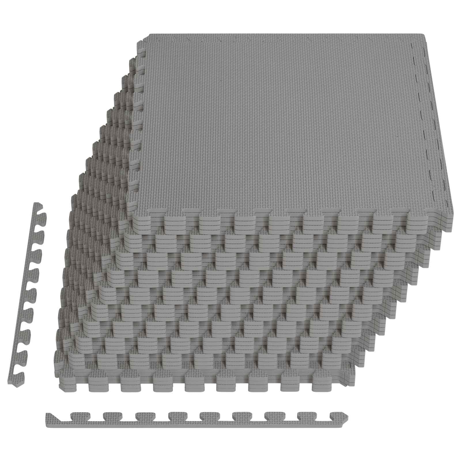 vidaXL Tapete para Piscina 50 uds. Gris 18 m² Espuma EVA
