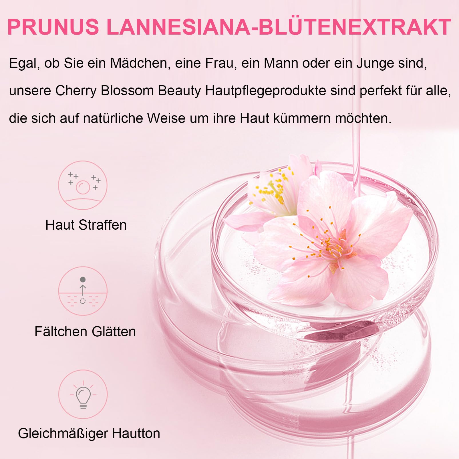 Japan Sakura zestaw do pielęgnacji skóry dla nastolatek i dziewcząt – Sakura Skin Care, zestaw do pielęgnacji twarzy, nawilżający zestaw upominkowy dla kobiet – z maską błotną, serum, kremem, kremem