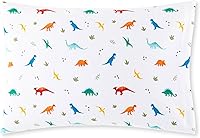 Vista 1 de Wildkin Funda de almohada de franela 100% algodón para niños, suave, transpirable y tamaño estándar, dinosaurios jurásicos
