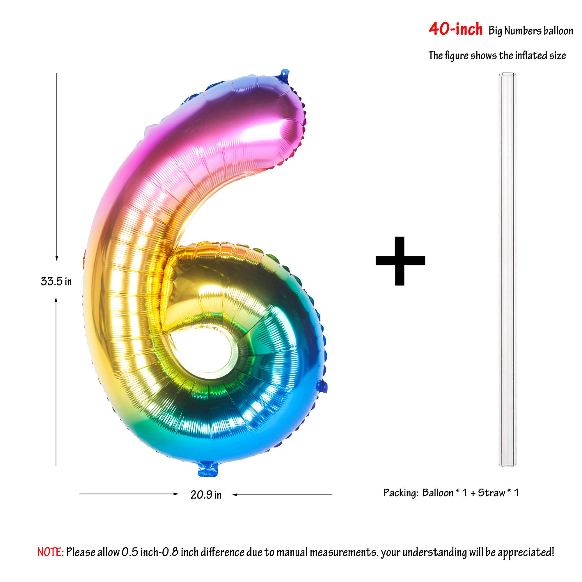 Red 0 balloon 40 Inch Giant Helium Foil Number 0 to 9 Red Balloon Birthday Wedding Party Digital Decorations (Number 0) — view 661