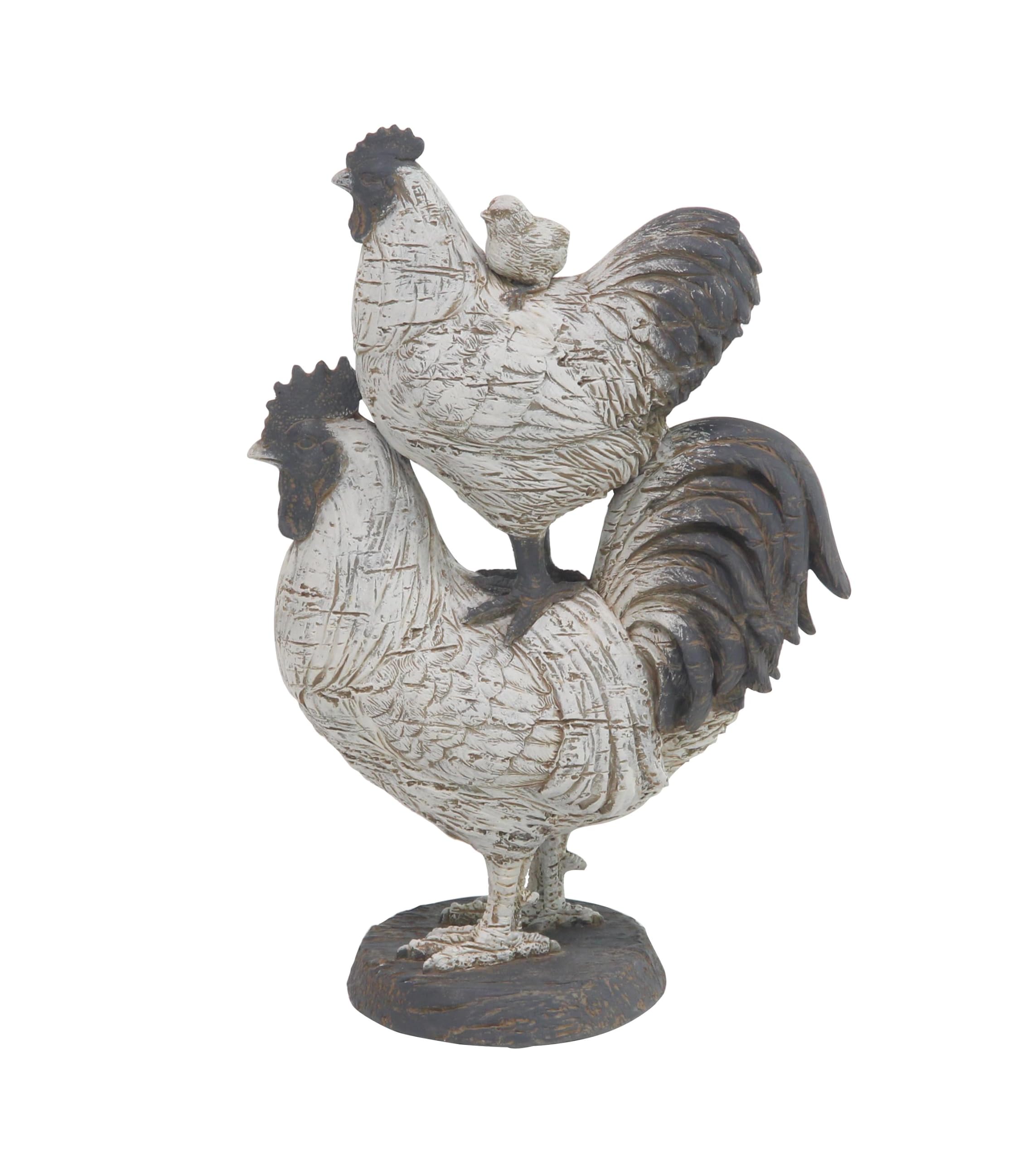 Deco 79 Sculpture, Artificial Stone, Light Gray/Dark Gray, S Size